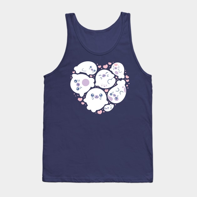 Cute Seals Tank Top by mikitzune